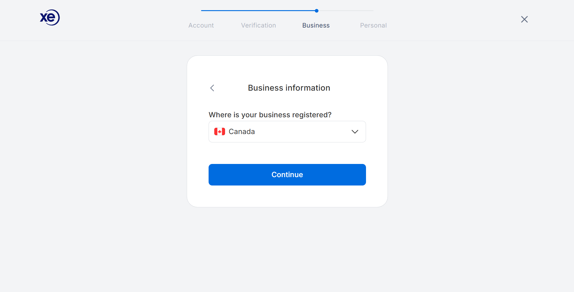 Business details step 1